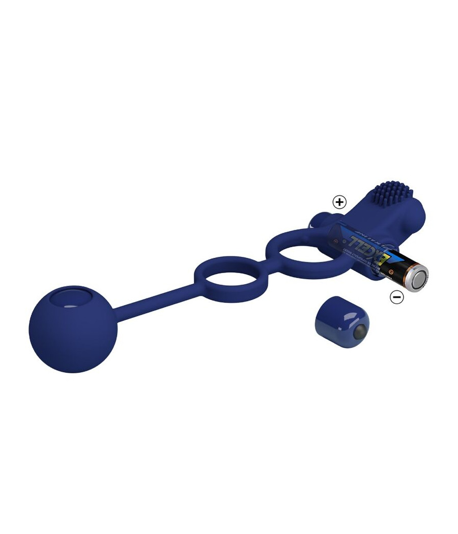PRETTY LOVE - REMINGTON DOBLE ANILLO VIBRADOR CON PLUG AZUL