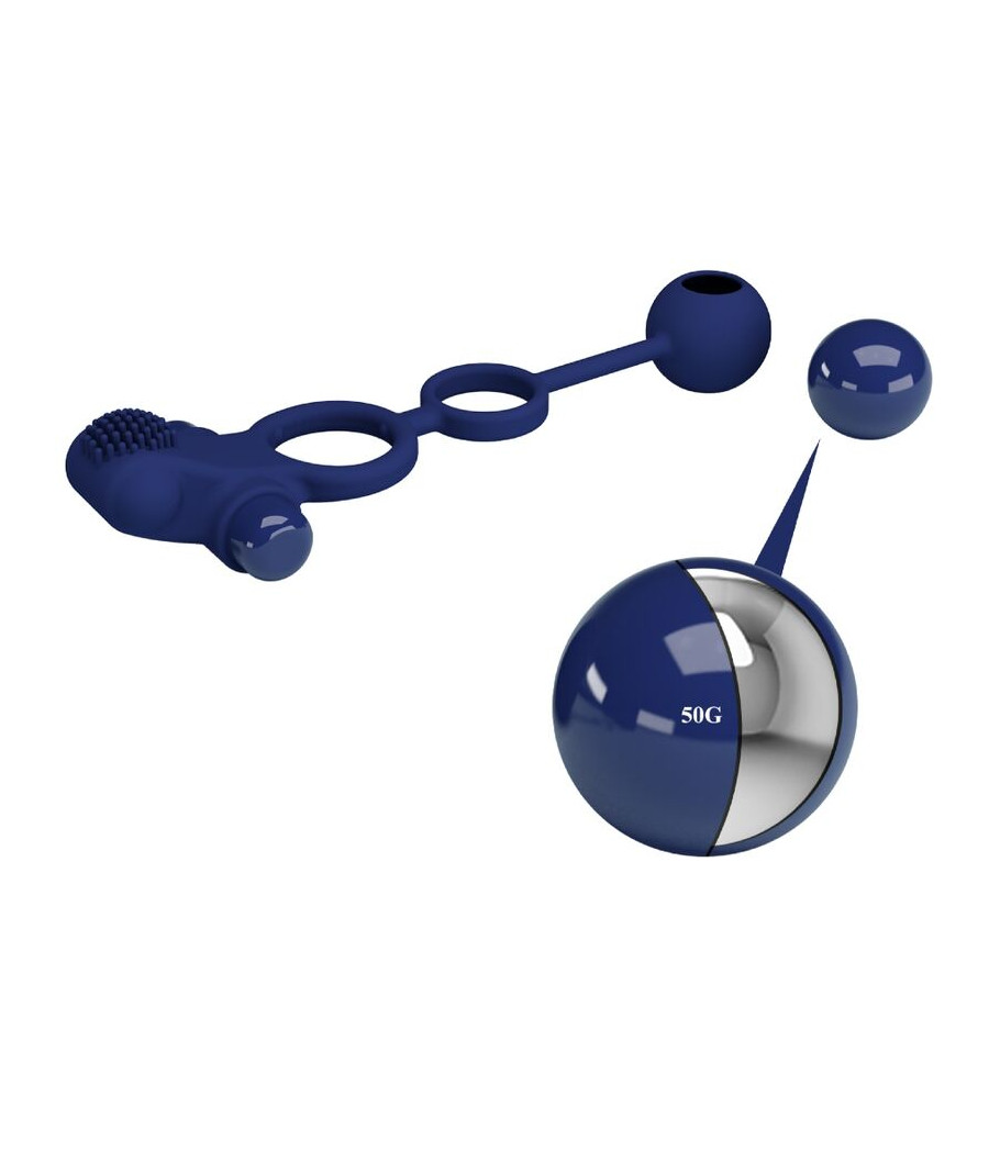 PRETTY LOVE - REMINGTON DOBLE ANILLO VIBRADOR CON PLUG AZUL