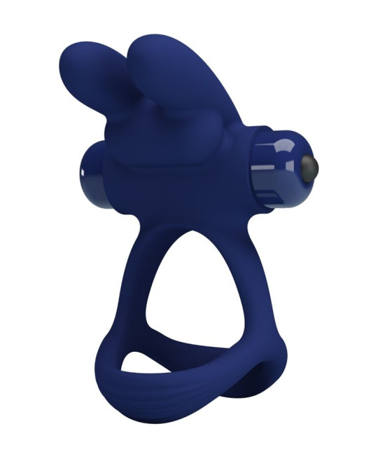 PRETTY LOVE - FRANCISCO DOUBLE VIBRATING RING RABBIT BLUE