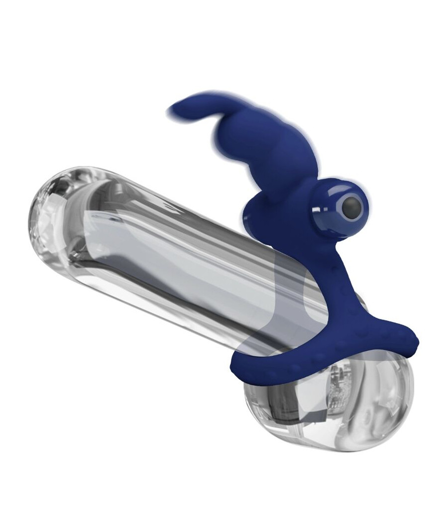 PRETTY LOVE - LUCHITO DOPPELVIBRIERENDER RING KANINCHEN BLAU