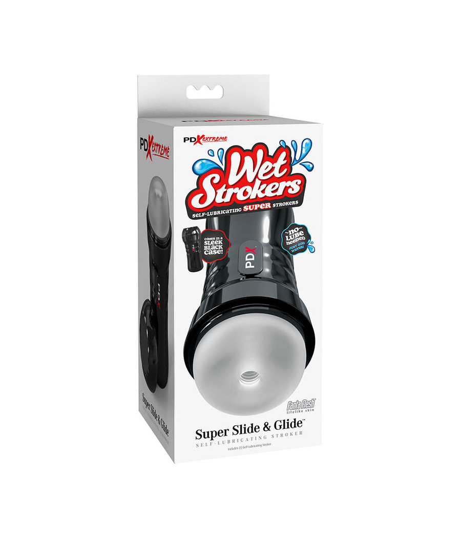 PDX EXTREME - SLIDE & GLIDE SELF-LUBRICATING MASTURBATOR CLEAR