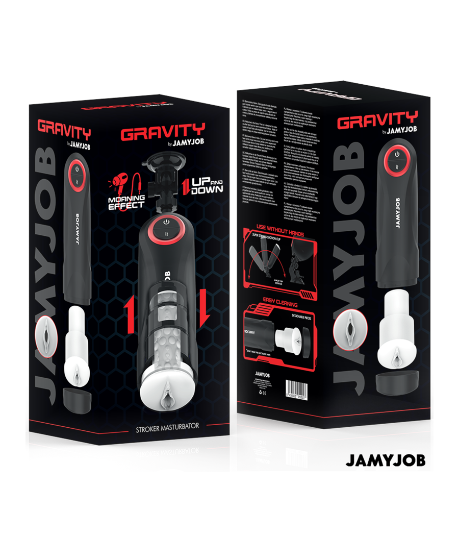 JAMYJOB - MASTURBADOR AUTOMÁTICO DE VAGINA POR GRAVIDADE 5 MODOS DE SUCÇÃO