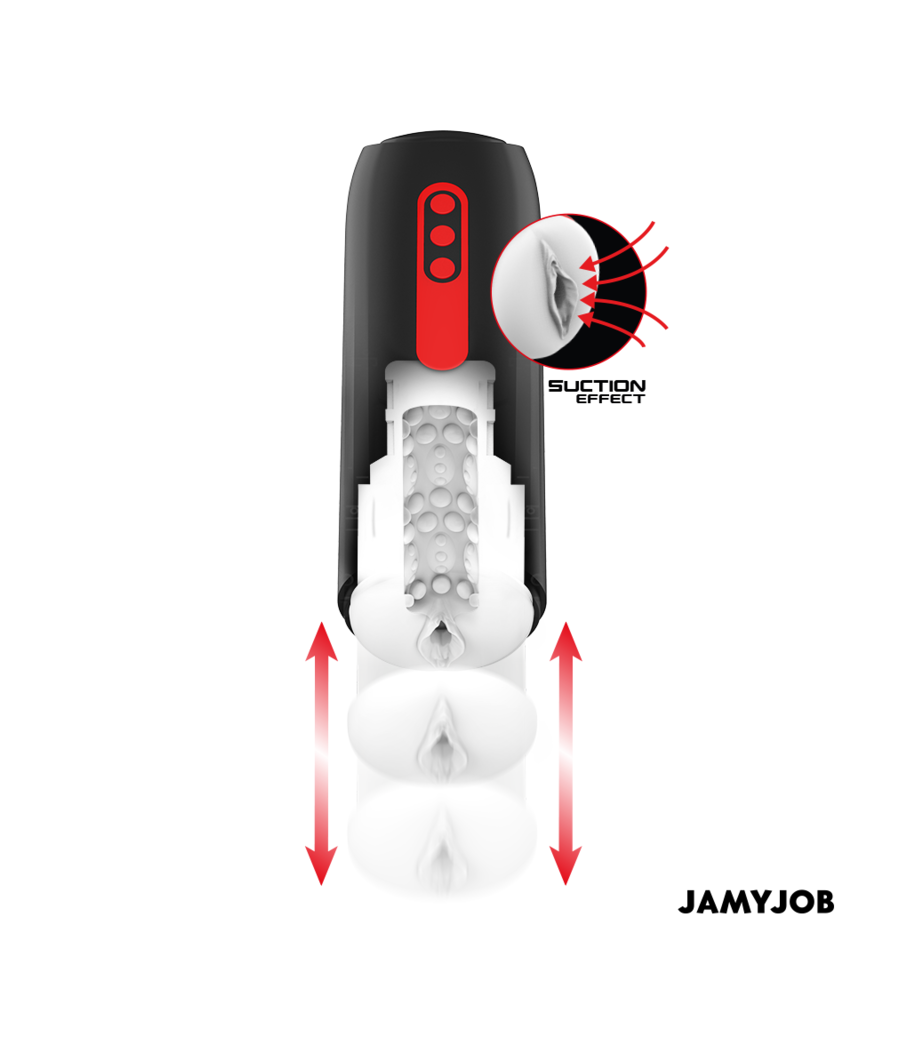 JAMYJOB - MASTURBATORE VAGINALE AUTOMATICO PHANTOM 5 MODALITÀ DI ASPIRAZIONE E SPINTA