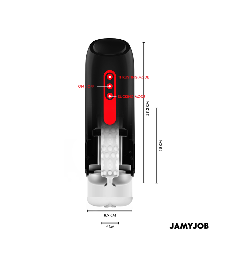 JAMYJOB - MASTURBATEUR VAGIN AUTOMATIQUE PHANTOM 5 MODES D'ASPIRATION ET DE POUSSE