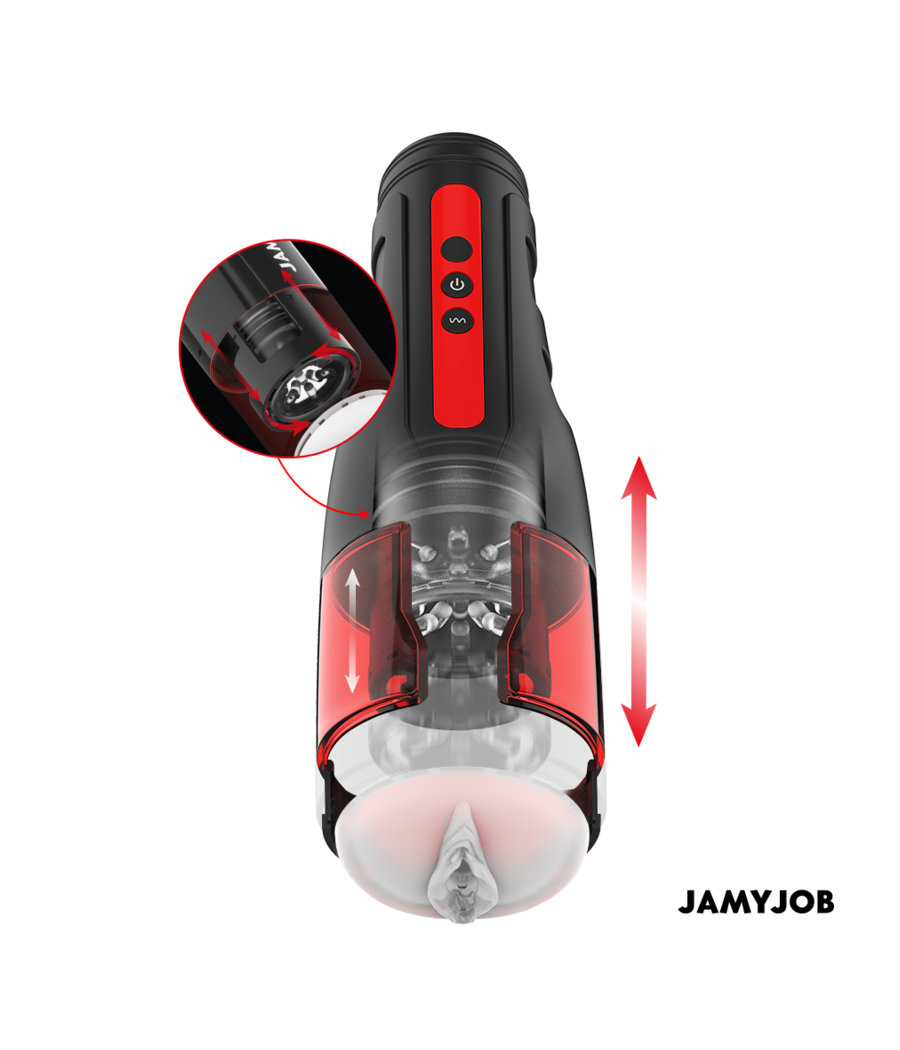 JAMYJOB - MASTURBATEUR VAGIN AUTOMATIQUE CYCLONE 10 MODES DE ROTATION ET DE POUSSÉE