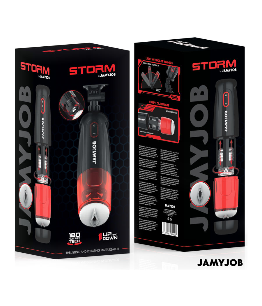 JAMYJOB - STORM MASTURBADOR AUTOMÁTICO DE VAGINA 10 MODOS DE ROTAÇÃO E IMPULSO