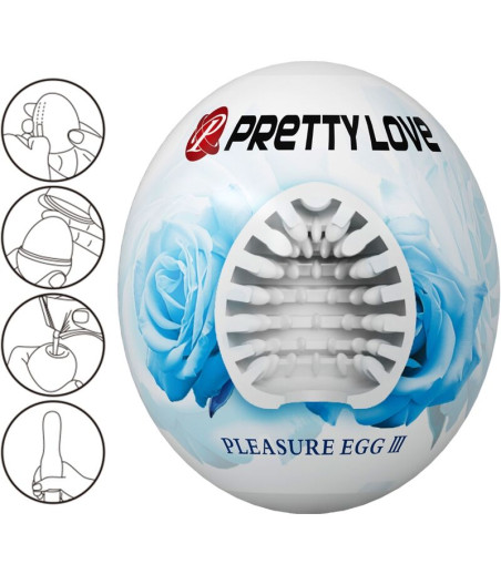PRETTY LOVE - MASTURBADOR MASCULINO HUEVO BLANCO