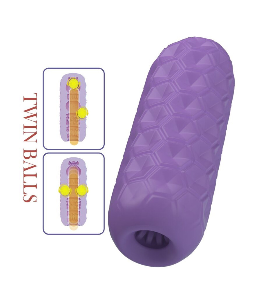 PRETTY LOVE - MASTURBATEUR POUR HOMME À DEUX BOULES VIOLET