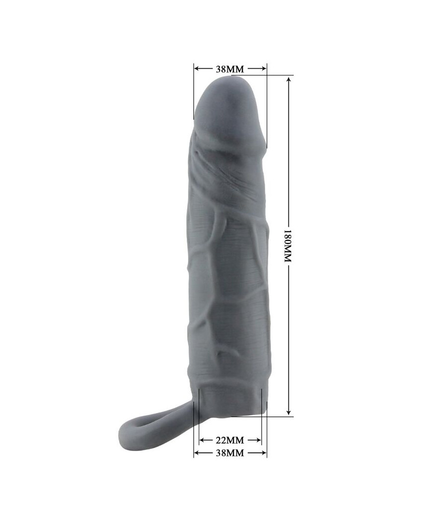 PRETTY LOVE - REALISTIC SKIN PENIS SLEEVE DARK GREY