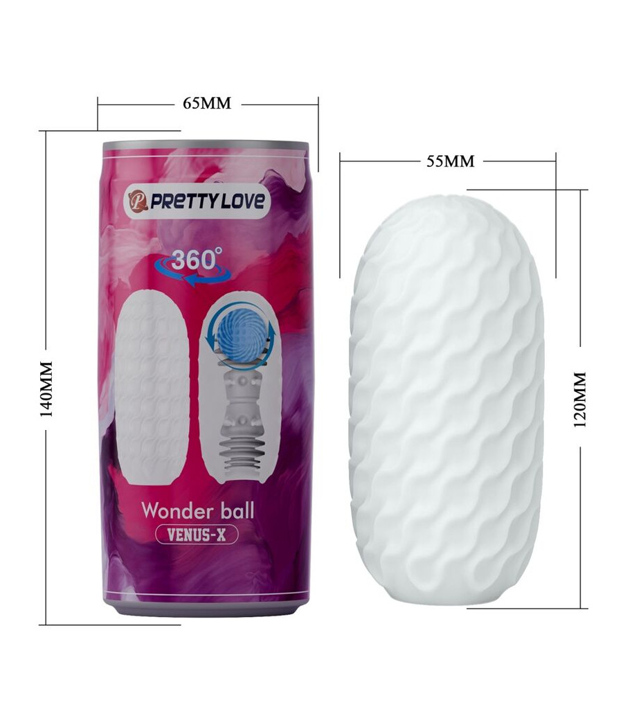 PRETTY LOVE - VENUS X MASTURBADOR MASCULINO MODELO 3 BLANCO