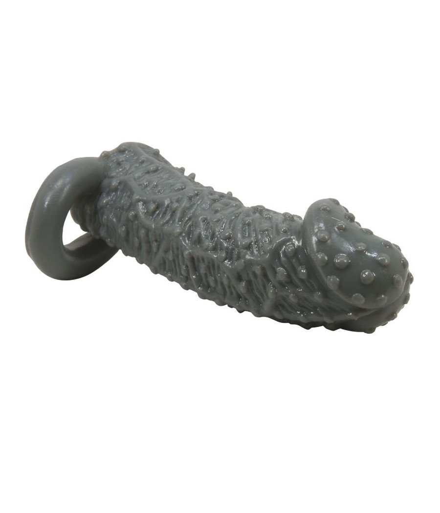 PRETTY LOVE - FUNDA REALÍSTICA ALARGADORA Y RETARDANTE PARA PENE MODELO 2 GRIS