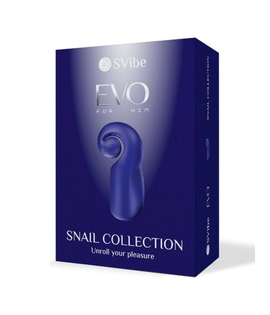 SNAIL VIBE - EVO POUR LUI MASTURBATEUR HOMME SLIDE NROLL BLEU FONCÉ