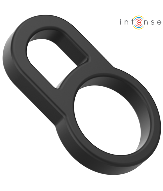 INTENSE - BOBBY DOPPIO ANELLO PER PENE IN SILICONE NERO