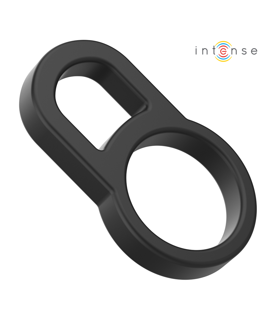 INTENSE - BOBBY DOPPIO ANELLO PER PENE IN SILICONE NERO