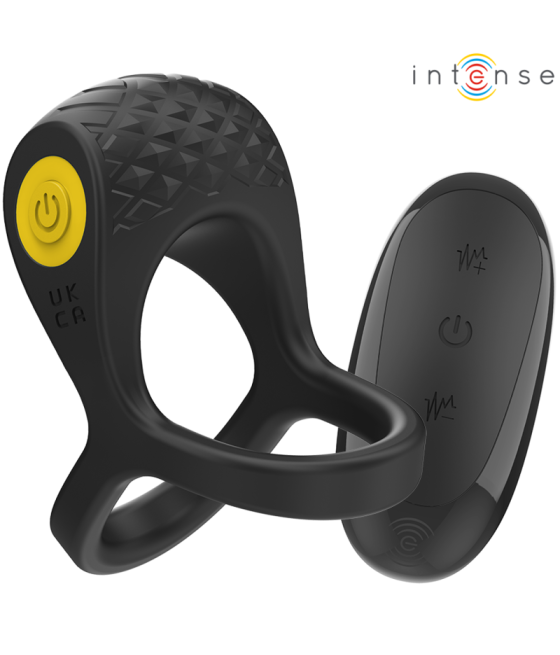 INTENSE - ALEX VIBRATEUR DOUBLE ANNEAU PÉNIS 10 VIBRATIONS NOIR