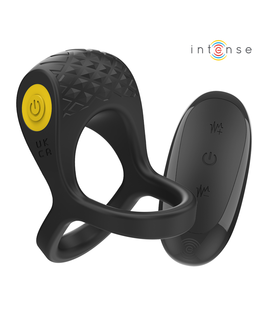 INTENSE - ALEX VIBRATEUR DOUBLE ANNEAU PÉNIS 10 VIBRATIONS NOIR