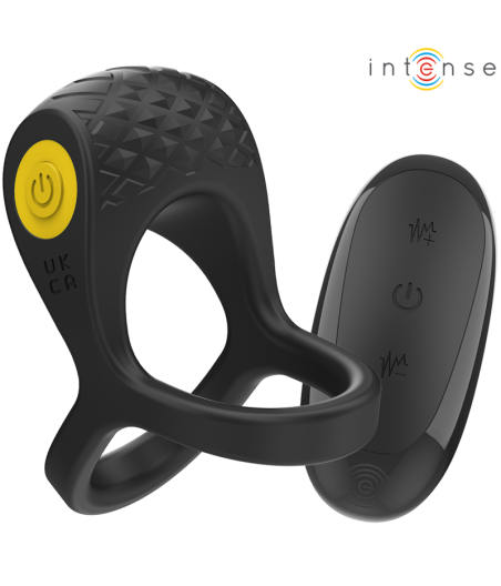 INTENSE - ALEX VIBRATOR DOPPEL-PENISRING 10 VIBRATIONEN SCHWARZ