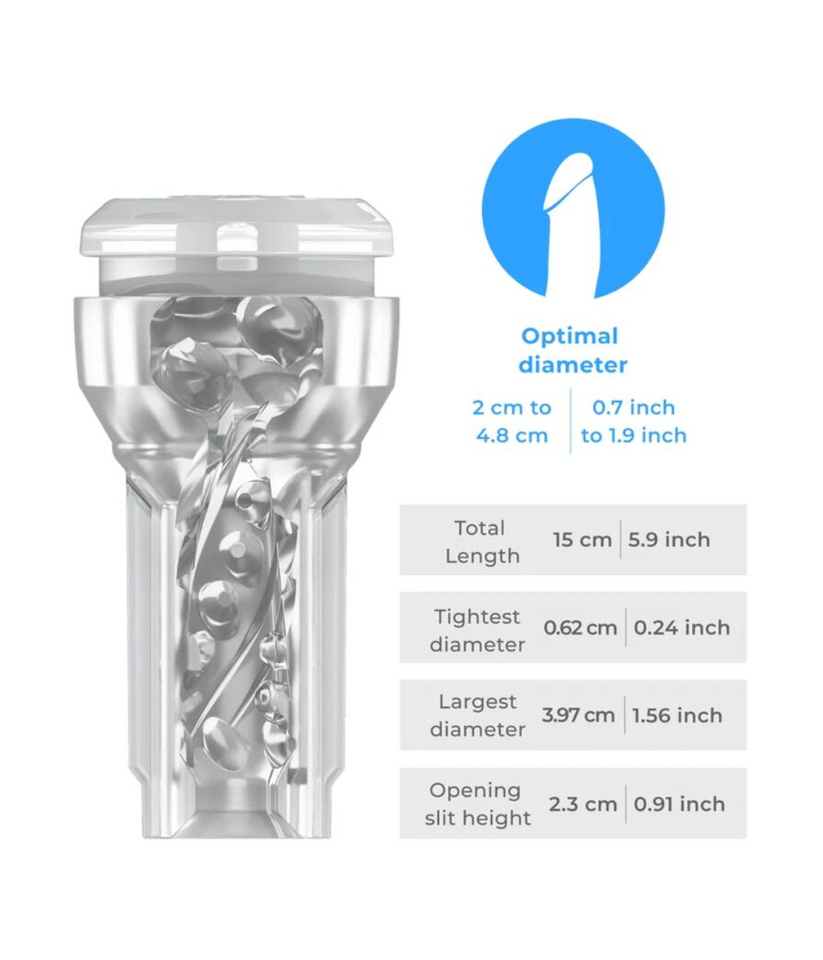 KIIROO - FEEL POCKET STROKER CRISTAL PAR KIIROO TRANSPARENT
