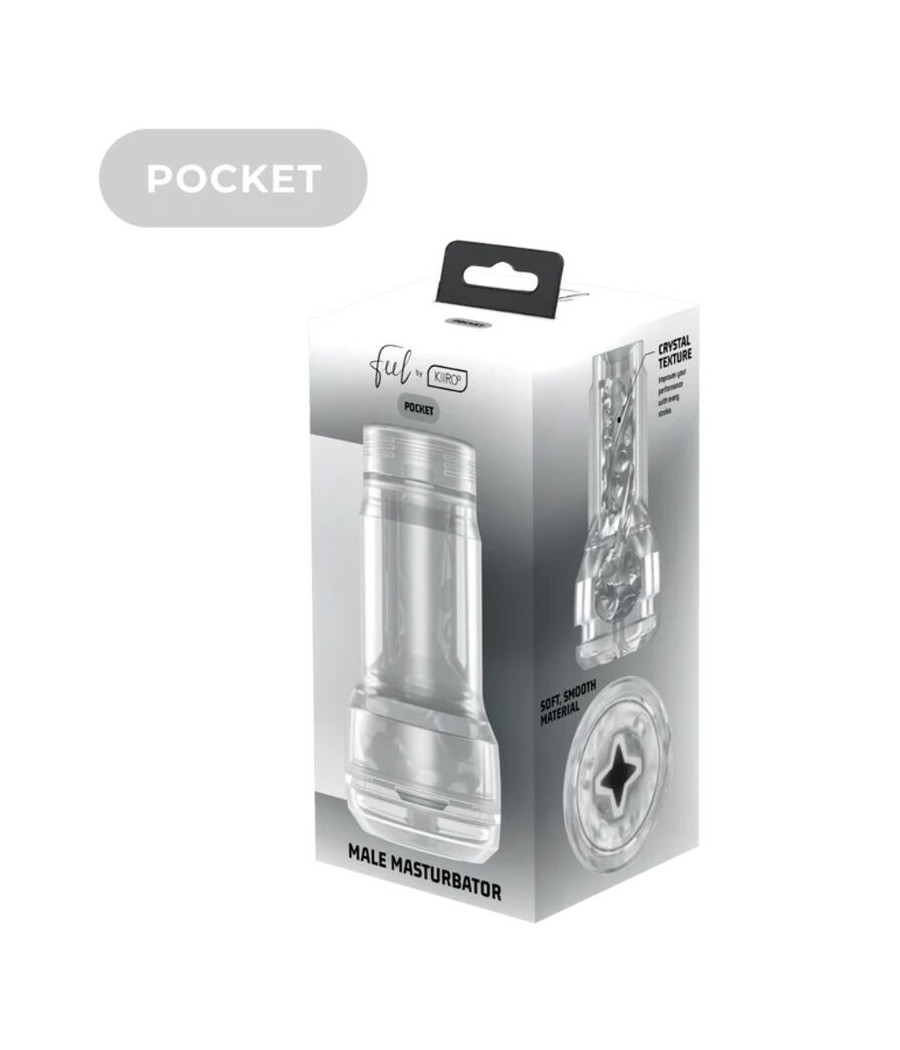 KIIROO - FEEL POCKET STROKER CRYSTAL POR KIIROO TRANSPARENTE