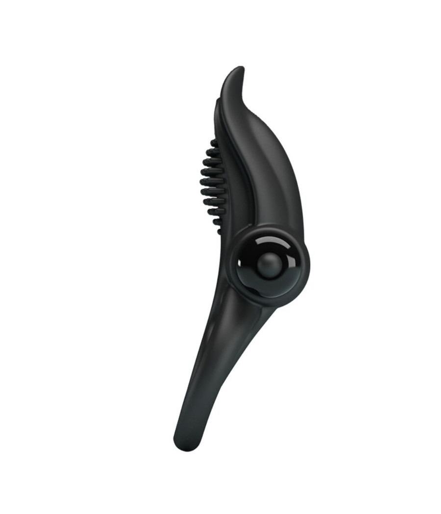 PRETTY LOVE - DOBLE ANILLO VIBRADOR + ESTIMULADOR CLÍTORIS 10 VIBRACIONES NEGRO