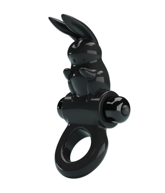 PRETTY LOVE - ANELLO VIBRATORE CONIGLIO ECCITANTE 10 VIBRAZIONI NERO