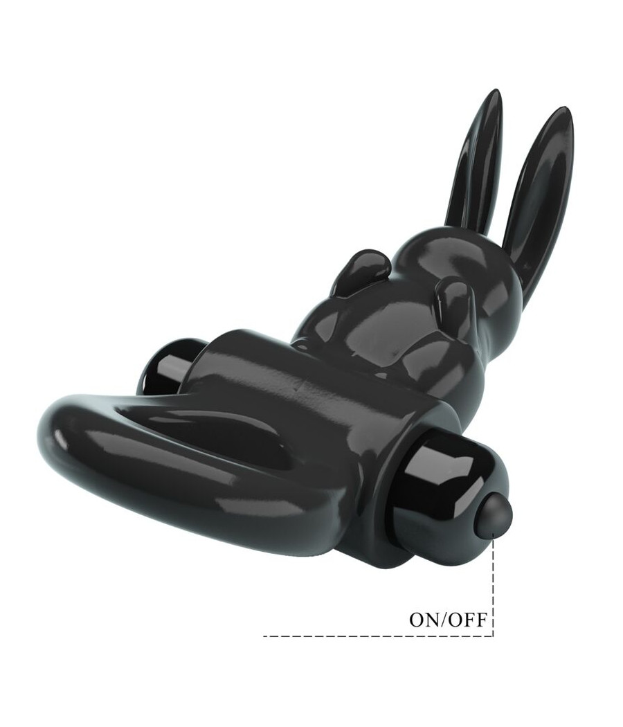 PRETTY LOVE - EXCITING RING ANILLO VIBRADOR RABBIT 10 VIBRACIONES NEGRO