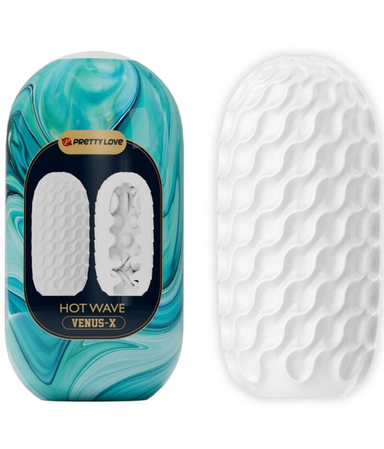 PRETTY LOVE - HOT WAVE MASTURBADOR MASCULINO SILICONA BLANCO