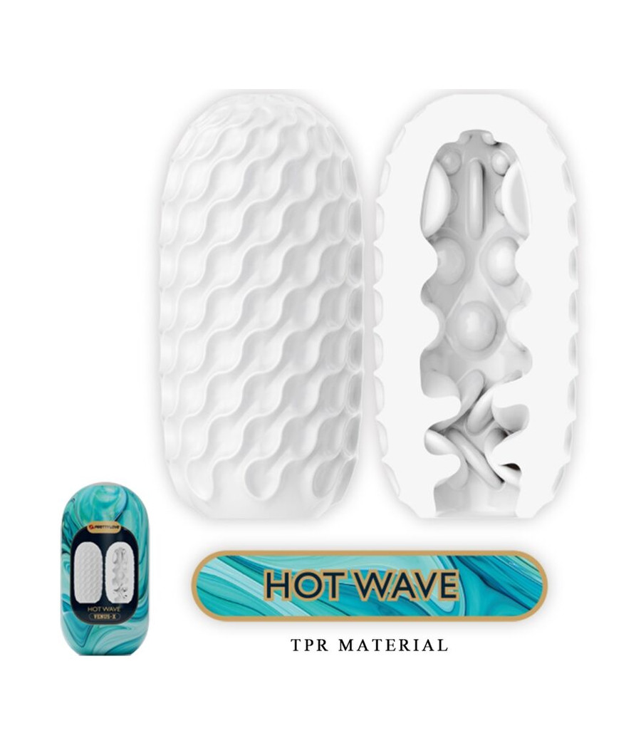 PRETTY LOVE - MASTURBATEUR POUR HOMME EN SILICONE HOT WAVE BLANC