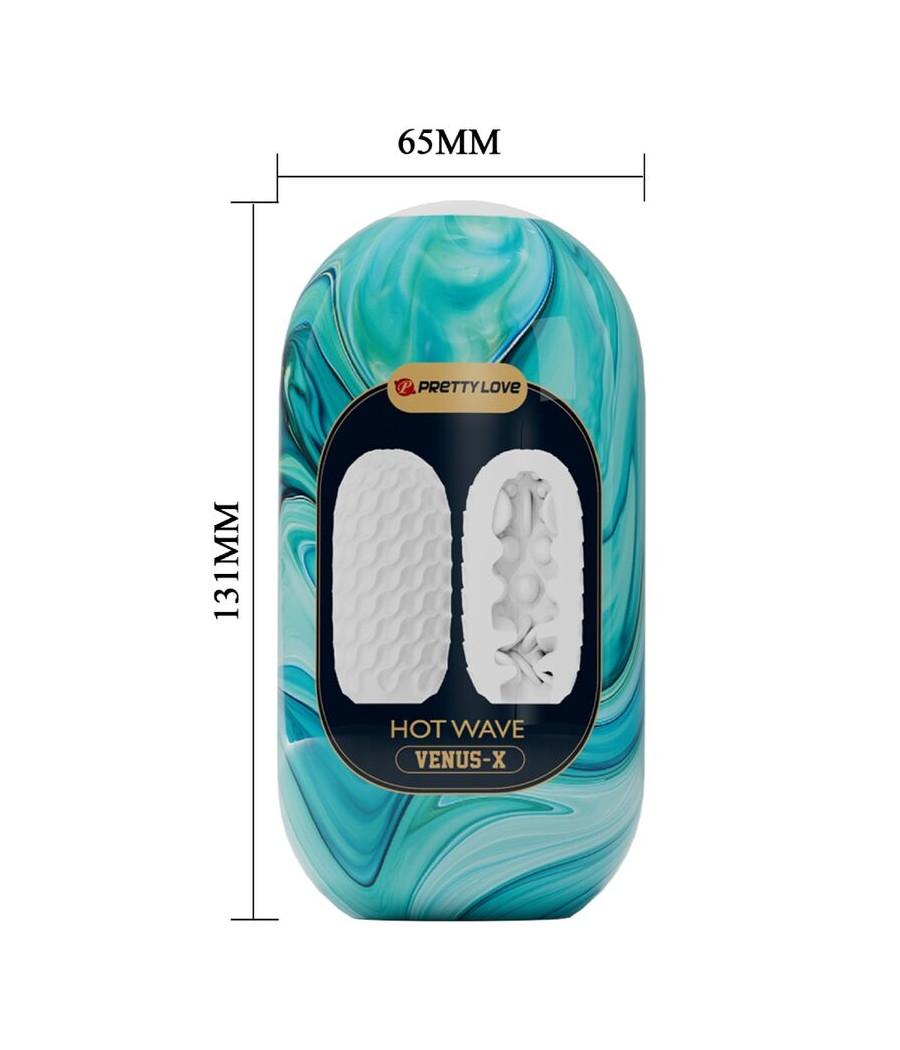 PRETTY LOVE - HOT WAVE MASTURBADOR MASCULINO SILICONA BLANCO