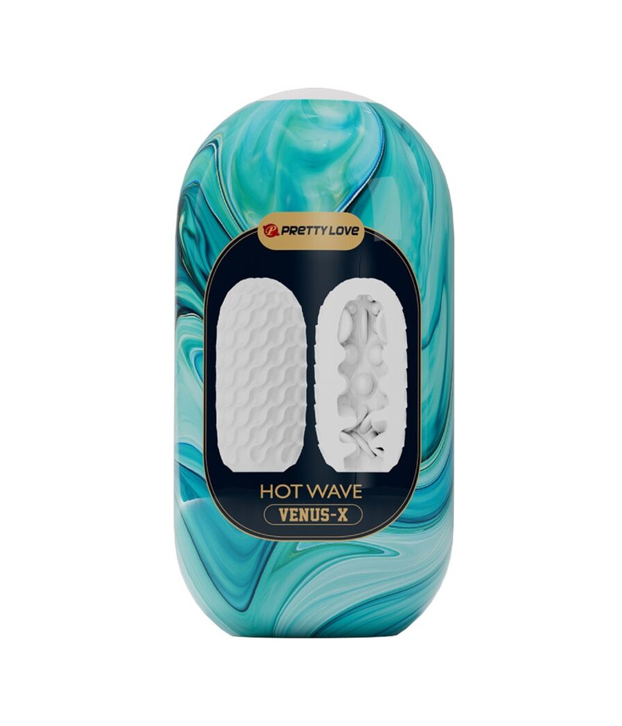 PRETTY LOVE - MASTURBADOR MASCULINO HOT WAVE SILICONE BRANCO