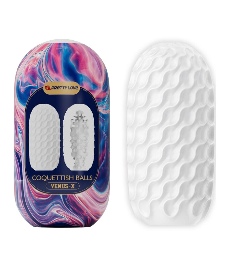 PRETTY LOVE - COQUETISH BALLS SILICONE MASTURBATORE MASCHILE BIANCO
