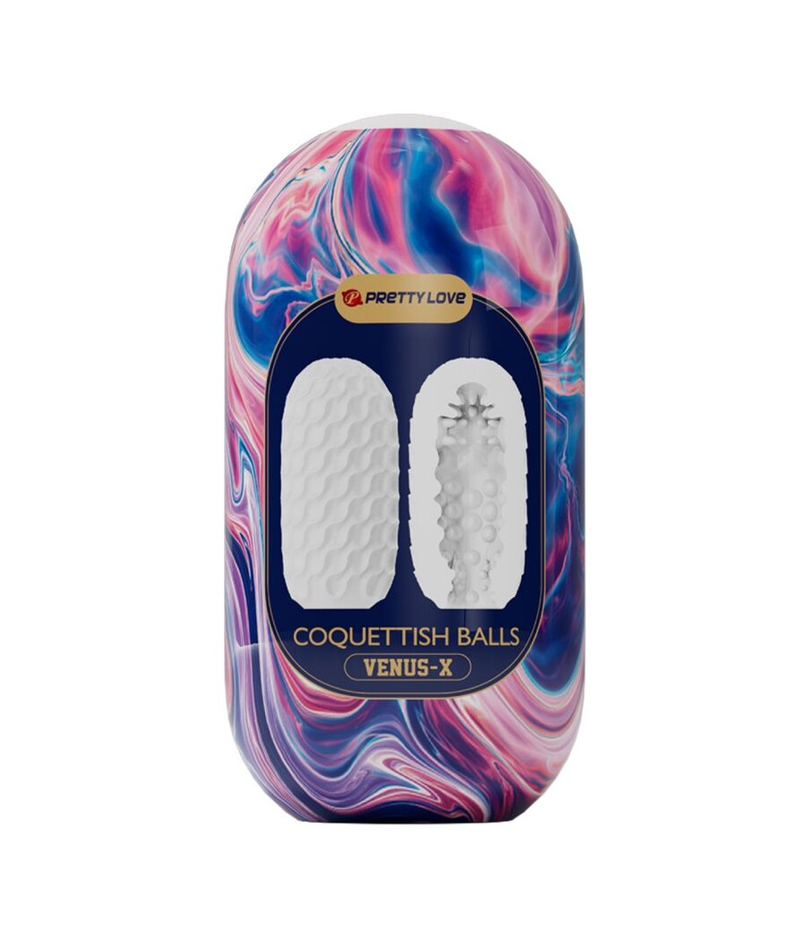 PRETTY LOVE - COQUETISH BALLS SILICONE MASTURBATORE MASCHILE BIANCO