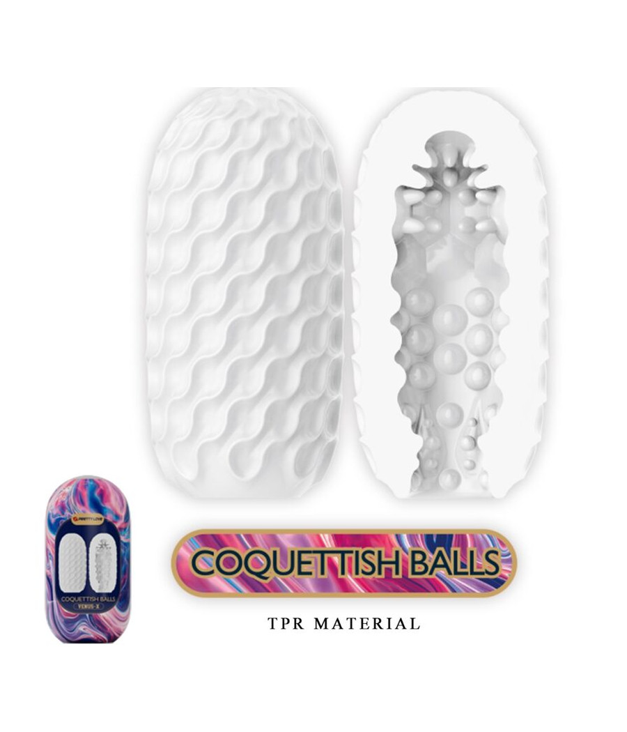 PRETTY LOVE - VENUS X 15 MASTURBADORES MASCULINOS DE SILICONE BRANCO