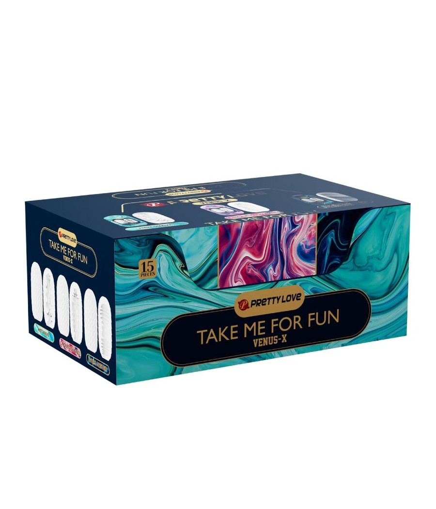 PRETTY LOVE - VENUS X 15 SILICONE MALE MASTURBATORS WHITE