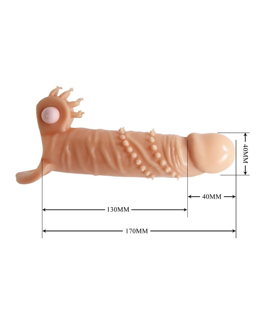 PRETTY LOVE - CONNOR PENIS SLEEVE + CLITORIS STIMULATOR FLESH