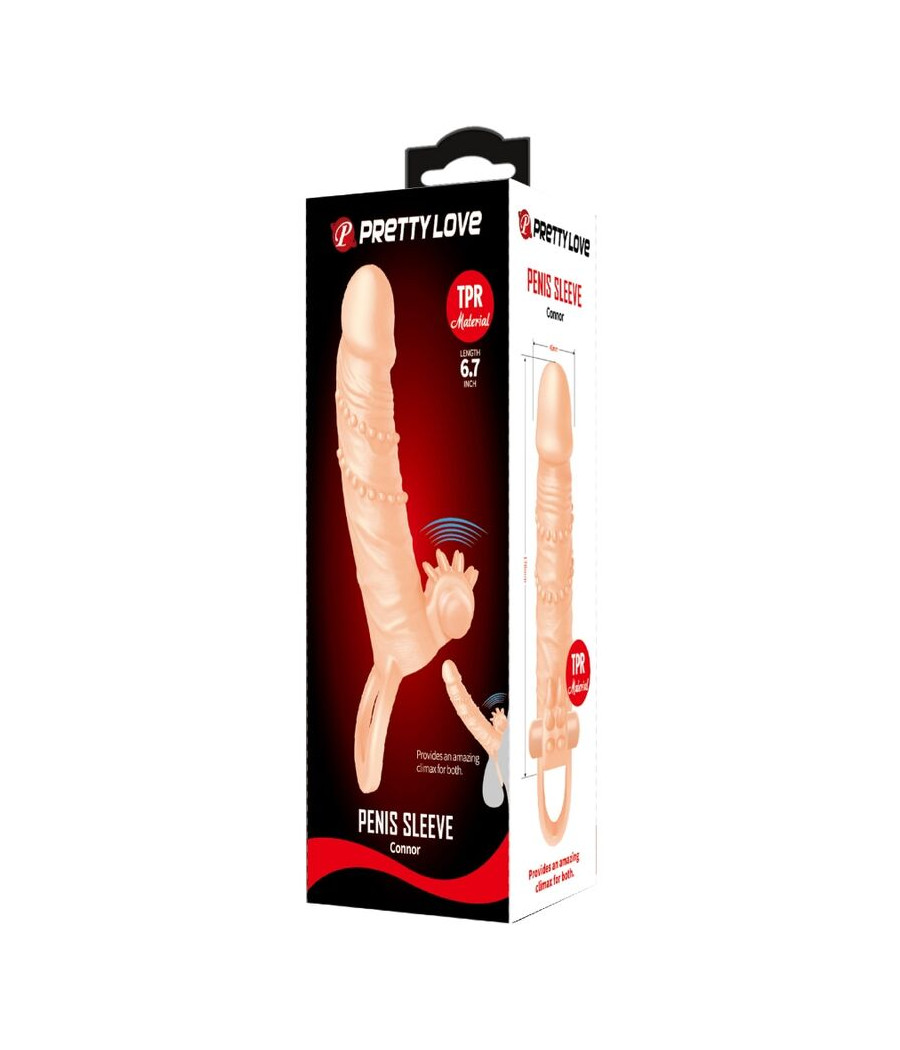 PRETTY LOVE - CONNOR MANCHON DE PÉNIS + STIMULATEUR DE CLITORIS CHAIR