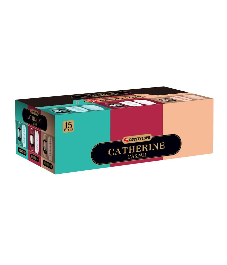 PRETTY LOVE - CASPAR PACK 15 VERSCHIEDENE MÄNNLICHE MASTRUBATOREN