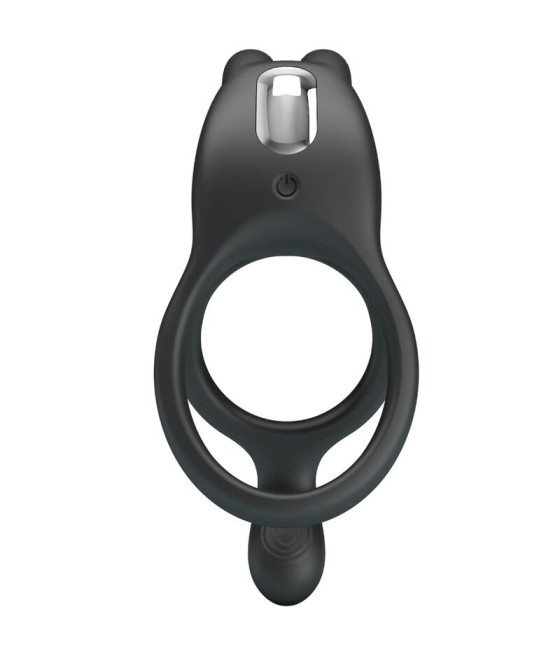 PRETTY LOVE - SETH DOUBLE VIBRATING RING RABBIT 7 VIBRATIONS BLACK