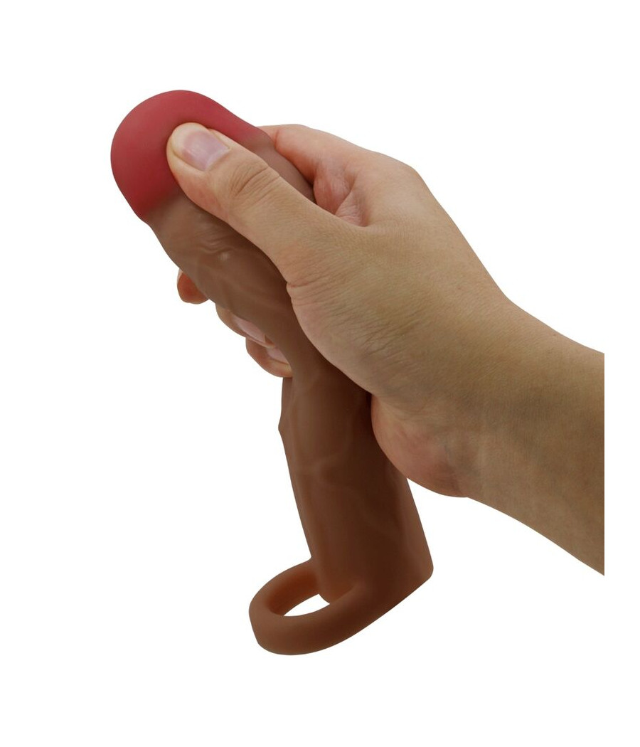 PRETTY LOVE - MANCHON DE PÉNIS HANI AVEC EXTENSION DE 5 CM MULÂTRE