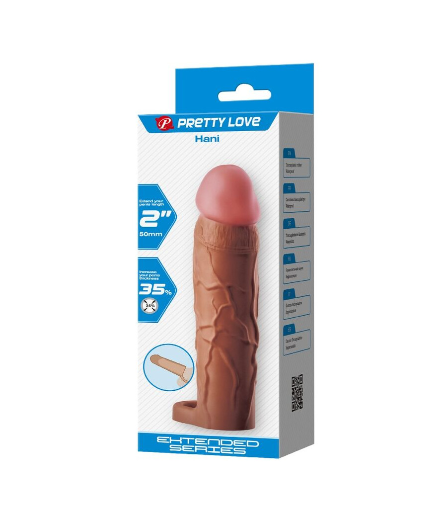 PRETTY LOVE - HANI PENISHÜLLE MIT 5 CM VERLÄNGERUNG MULATTE