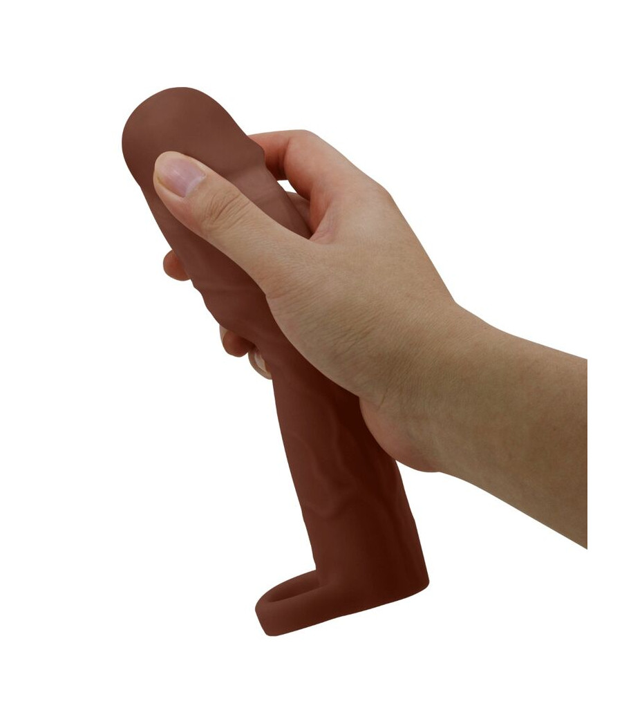 PRETTY LOVE - MANCHON DE PÉNIS GERD AVEC EXTENSION DE 7,6 CM MULÂTRE