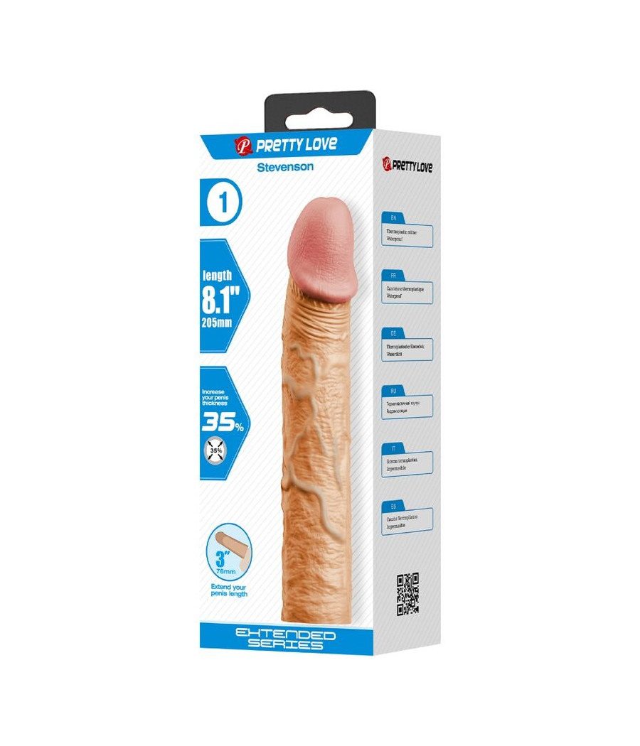 PRETTY LOVE - STEVENSON PENISHÜLLE MIT 7,6 CM VERLÄNGERUNG FLEISCH