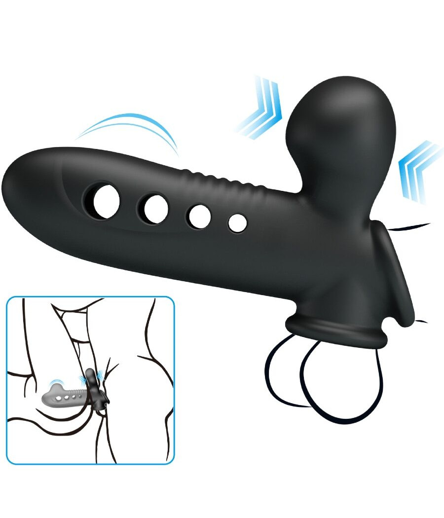 PRETTY LOVE - MANCHON PÉNIS CRANE AVEC AIRBAG NOIR