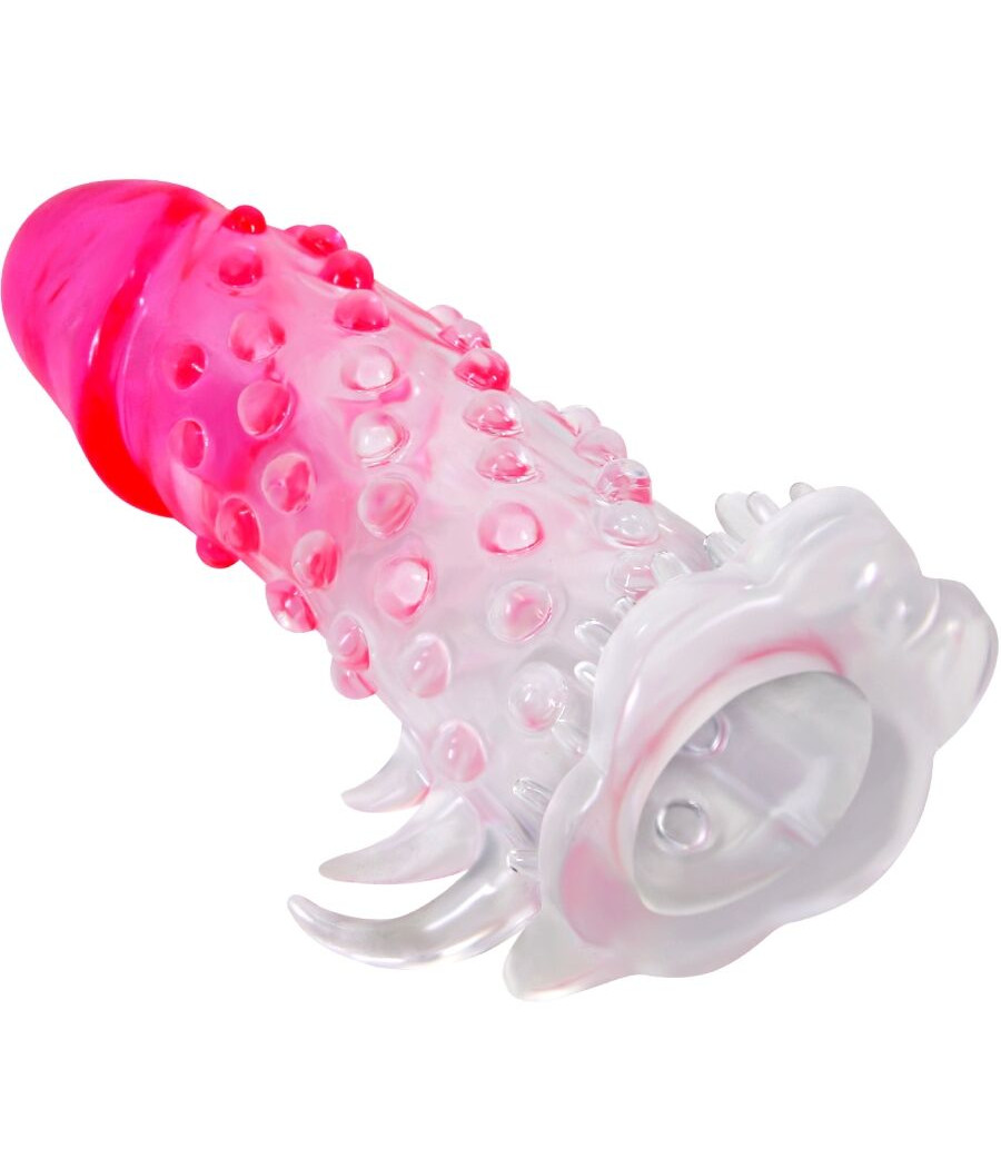 PRETTY LOVE - WILFORD FUNDA REALÍSTICA ALARGADORA CON RELIEVE PARA PENE ROSA