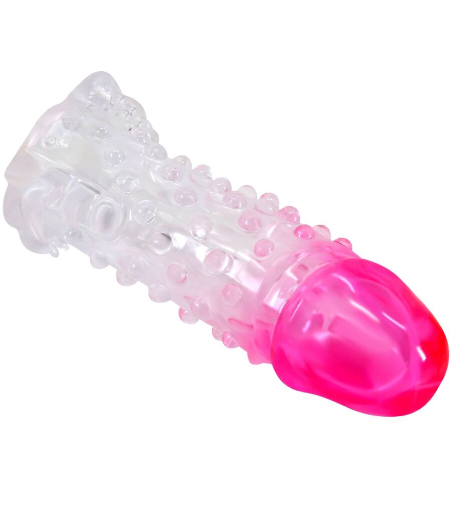 PRETTY LOVE - WILFORD FUNDA REALÍSTICA ALARGADORA CON RELIEVE PARA PENE ROSA