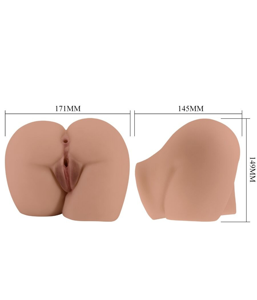 CRAZY BULL - BERNACE ASS VIBRATOR MIT REALISTISCHER VAGINA UND ANUS FLESH FERNBEDIENUNG