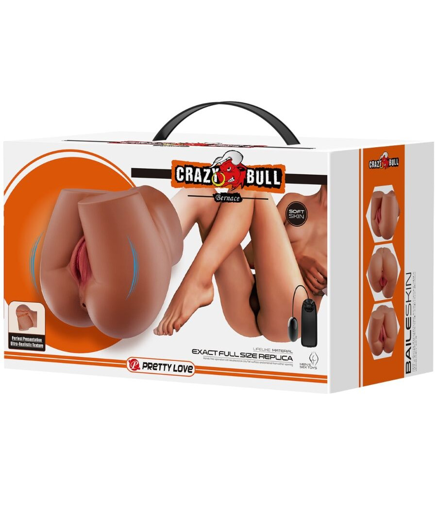 CRAZY BULL - BERNACE ASS VIBRATOR MIT REALISTISCHER VAGINA UND ANUS FLESH FERNBEDIENUNG