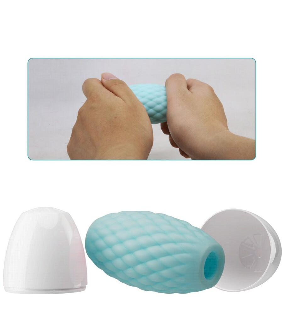 PRETTY LOVE - MASTURBADOR MASCULINO SILICONE ATHENA EROS AZUL CÉU