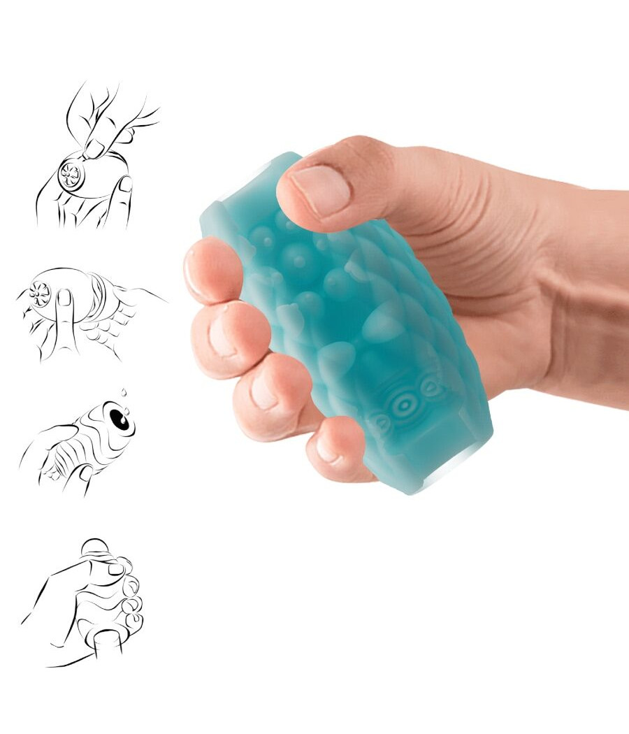 PRETTY LOVE - MASTURBADOR MASCULINO SILICONE ATHENA EROS AZUL CÉU