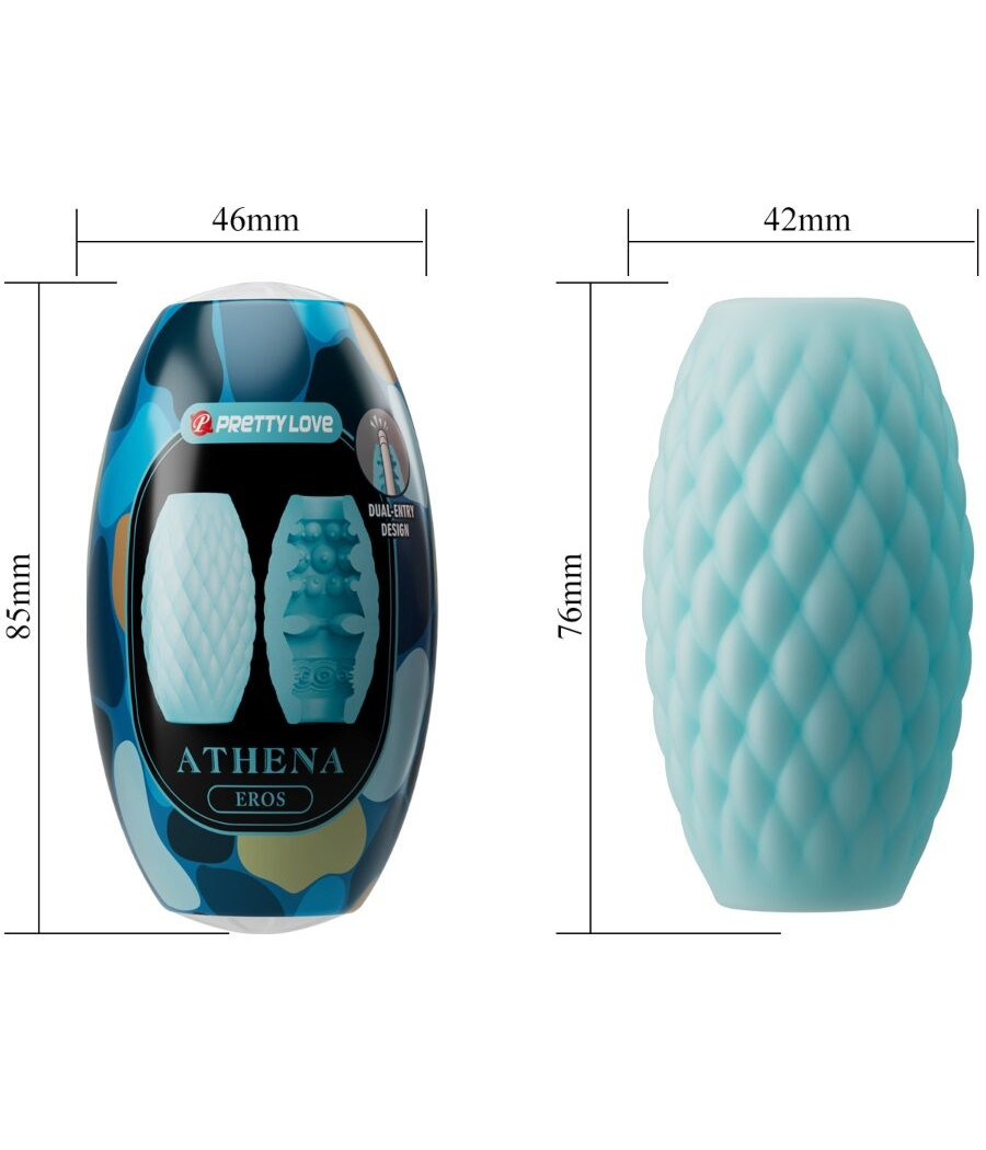 PRETTY LOVE - MASTURBATEUR POUR HOMME EN SILICONE ATHENA EROS BLEU CIEL